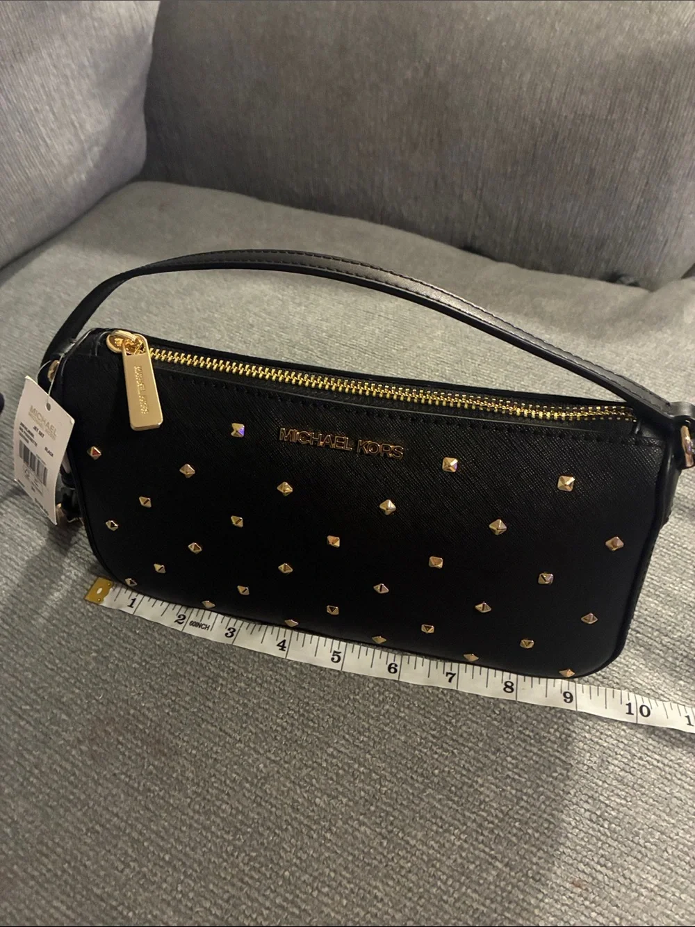 Michael Kors jet set studded pouchette purse